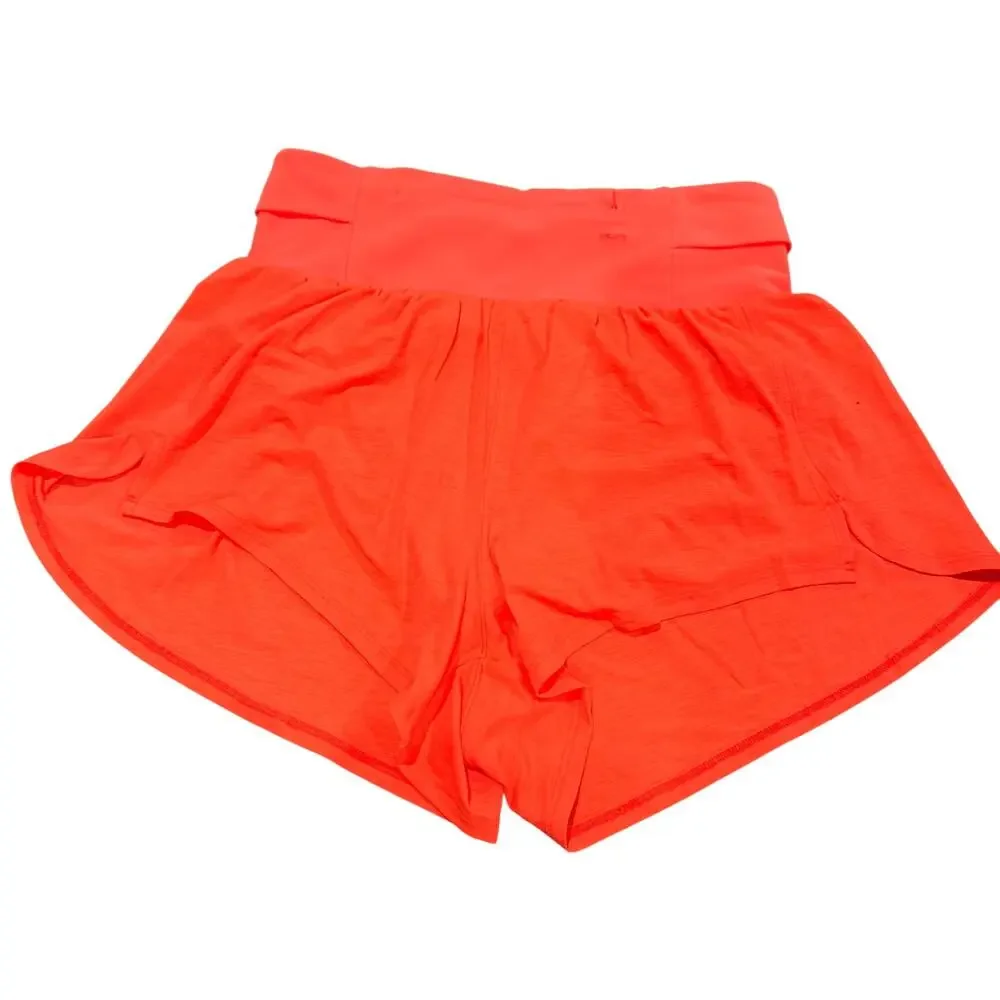 Free People Neon Orange Running Shorts Size Small